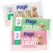 Page vochtig toiletpapier